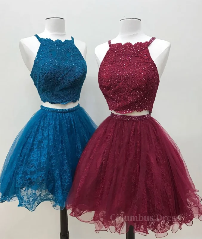 Factory Direct Sale Cute two pieces lace tulle beads short Corset Prom dress, lace Corset Homecoming dress outfit Factory Direct Sale Cute two pieces lace tulle beads short Corset Prom dress, lace Corset Homecoming dress outfit