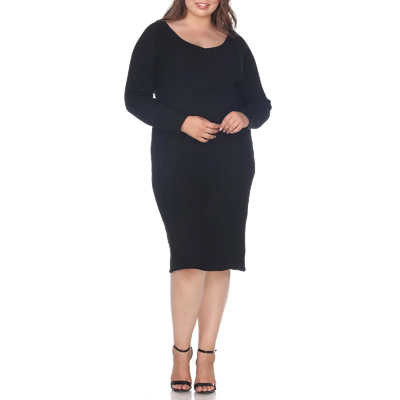 Special Savings White Mark Womens Plus Size Destiny Sweater Dress