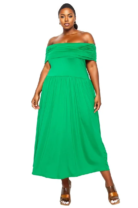 Instant Savings Hayek Off Shoulder Maxi Dress