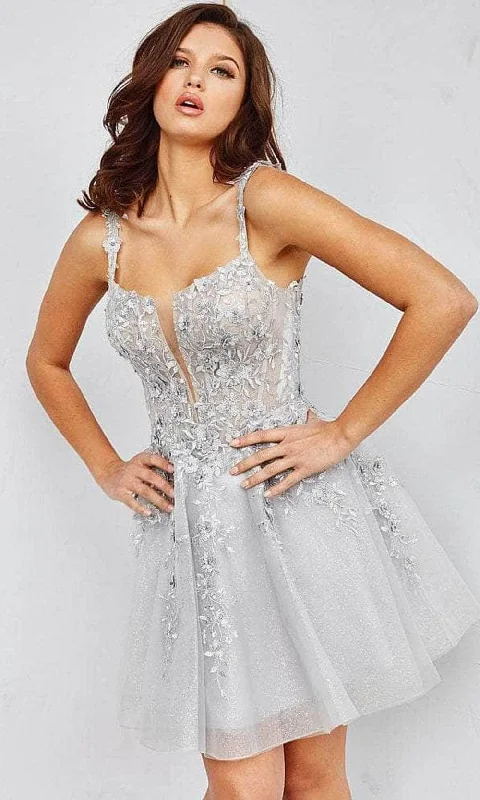 Instant Savings JVN by Jovani JVN22520 - Sleeveless Applique Cocktail Dress