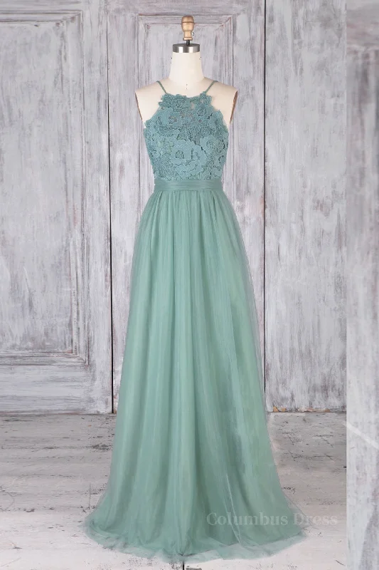 Hurry In Green tulle lace long Corset Prom dress green lace evening dress outfit