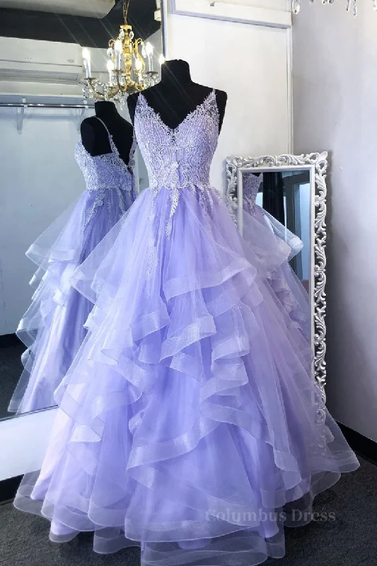 Final Clearance Purpler v neck tulle lace beads long Corset Prom dress tulle Corset Formal dress outfit