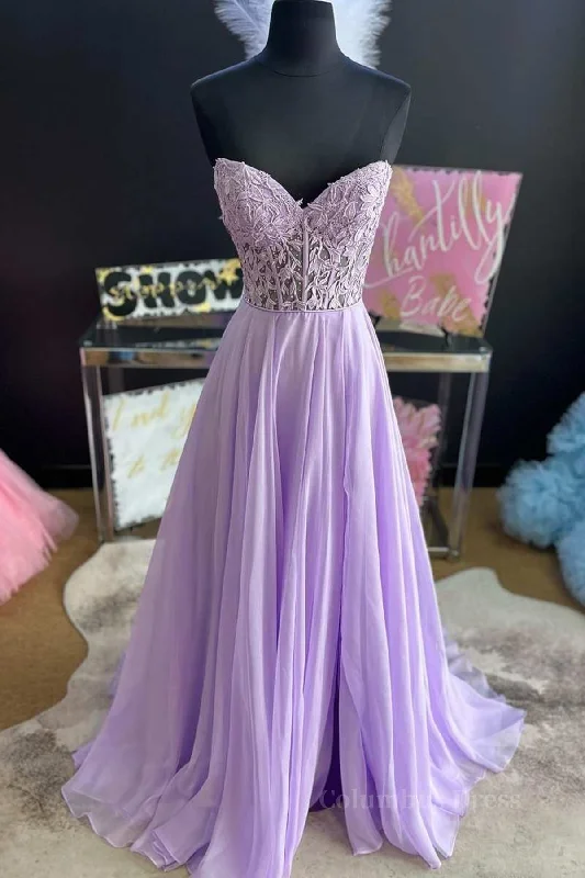 Lowest Price Strapless Purple Tulle Lace Long Corset Prom Dress, Lavender Lace Corset Formal Dress, Purple Evening Dress outfit Lowest Price Strapless Purple Tulle Lace Long Corset Prom Dress, Lavender Lace Corset Formal Dress, Purple Evening Dress outfit