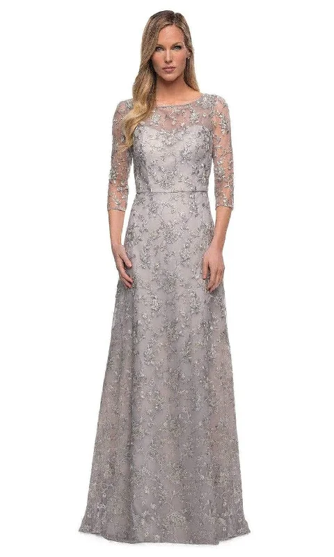 Overstock La Femme - 29153 Embroidered Floral A-line Mother of the Groom Gown
