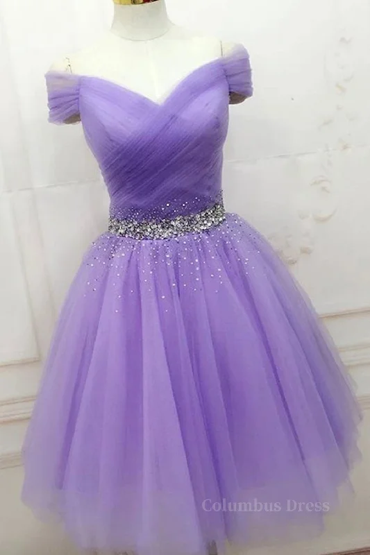 Stock Clearance Off Shoulder Sequins Purple Short Corset Prom Dresses, Off the Shoulder Purple Corset Homecoming Dresses, Short Purple Corset Formal Evening Dresses outfit Stock Clearance Off Shoulder Sequins Purple Short Corset Prom Dresses, Off the Shoulder Purple Corset Homecoming Dresses, Short Purple Corset Formal Evening Dresses outfit