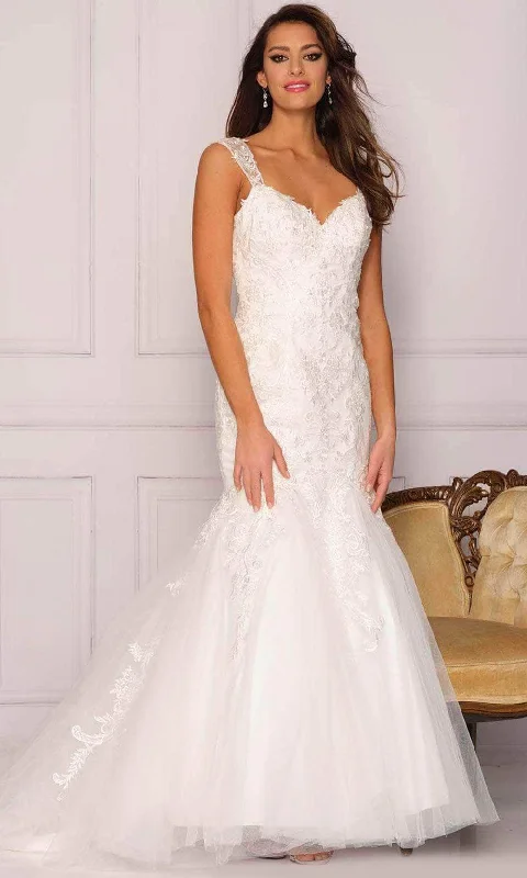 Steals and Deals Dave & Johnny Bridal A10489 - Tulle Trumpet Skirt Bridal Gown
