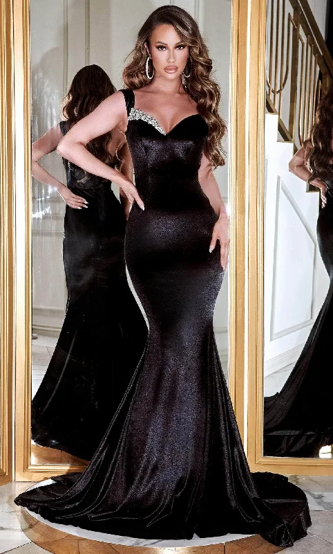 Buy Now Portia and Scarlett PS22565 - Jeweled Velvet Prom Gown