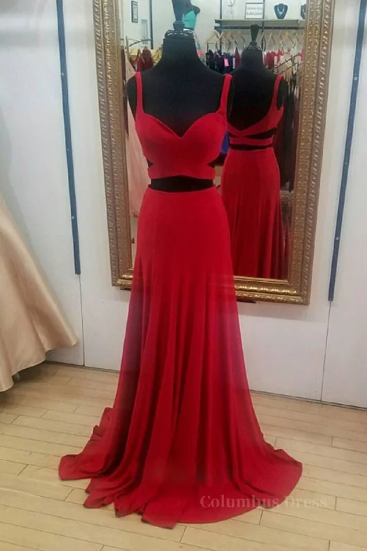 Midnight Sale Two Pieces Red Long Corset Prom Dresses, 2 Pieces Red Long Corset Formal Evening Dresses outfit Midnight Sale Two Pieces Red Long Corset Prom Dresses, 2 Pieces Red Long Corset Formal Evening Dresses outfit