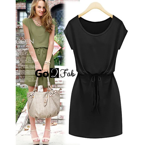 Huge Discounts Georgina Short Sleeve Plain Dress
