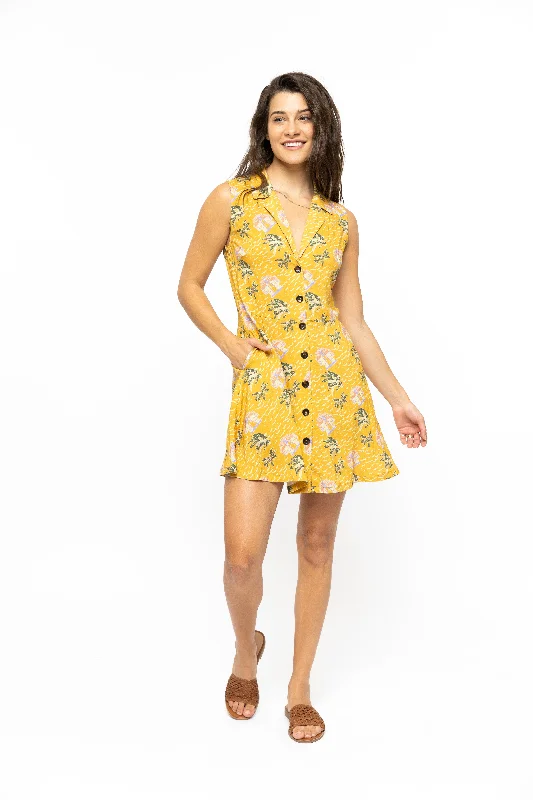 Flash Deals Rusty USA Monte Mini Dress Mustard Cancun MUSTARD CANCUN