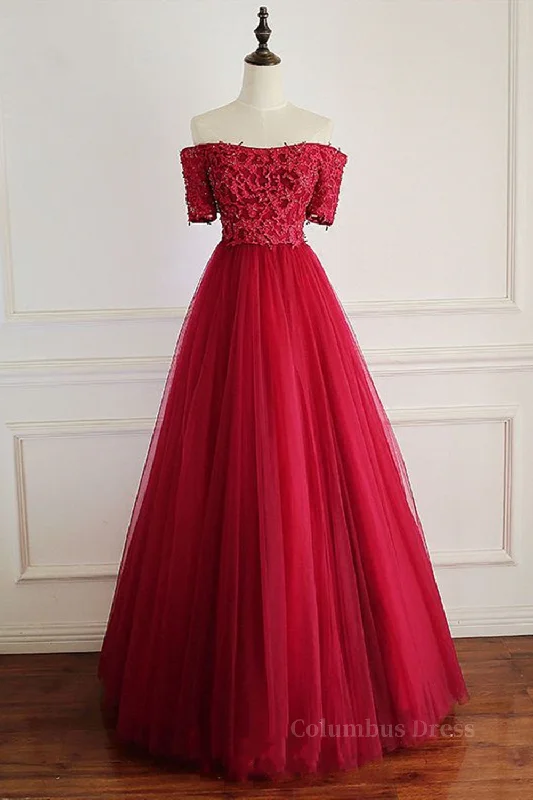 Don’t Miss Out Off Shoulder Burgundy Lace Long Corset Prom Dresses, Burgundy Lace Corset Formal Dresses, Burgundy Evening Dresses outfit Don’t Miss Out Off Shoulder Burgundy Lace Long Corset Prom Dresses, Burgundy Lace Corset Formal Dresses, Burgundy Evening Dresses outfit