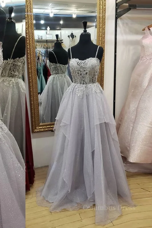 Massive Deals Shiny Open Back Gray Lace Long Corset Prom Dresses, Gray Lace Corset Formal Dresses, Long Grey Evening Dresses outfit Massive Deals Shiny Open Back Gray Lace Long Corset Prom Dresses, Gray Lace Corset Formal Dresses, Long Grey Evening Dresses outfit