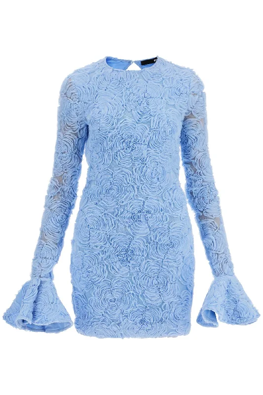 Incredible Offers Rotate skyway blue floral mini dress in recycled polyester