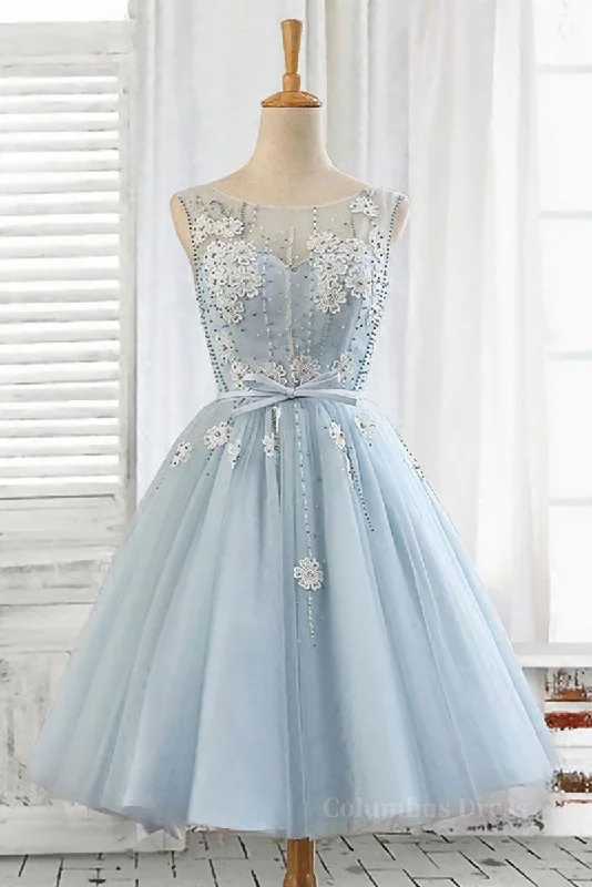 Discount Days Light blue tulle short Corset Prom dress, blue Corset Homecoming dress outfit Discount Days Light blue tulle short Corset Prom dress, blue Corset Homecoming dress outfit