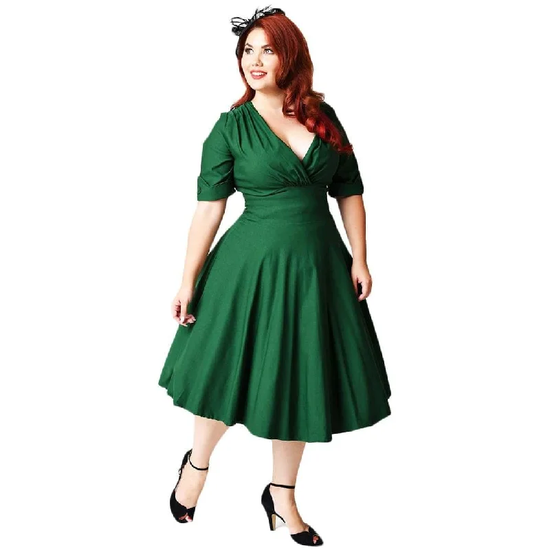 Buy More, Save More Unique Vintage Delores Dress - Green