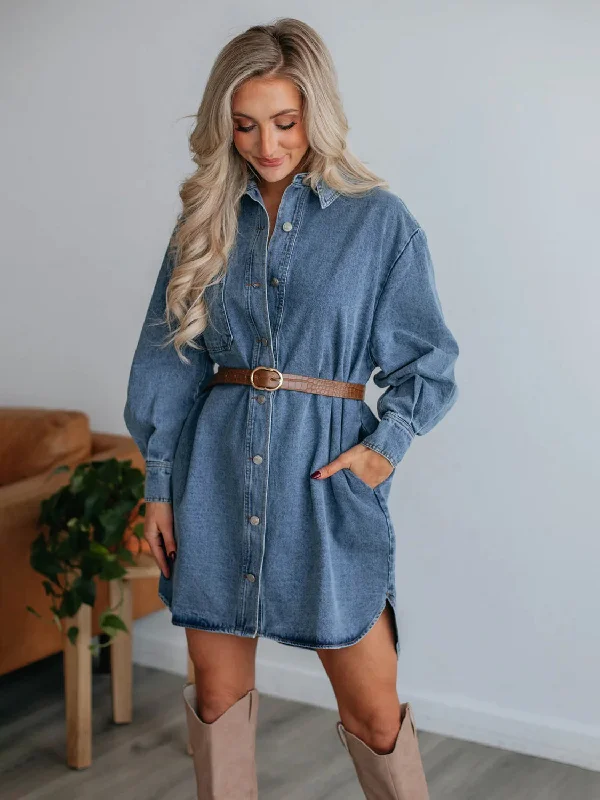 Sale Event Juniper Button Up Denim Dress