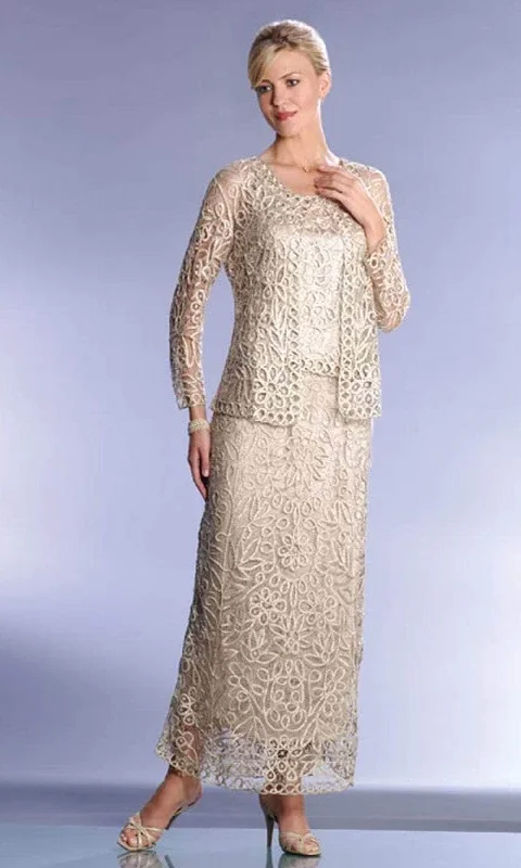 Final Clearance Soulmates C12551 - Signature Crochet Three Pieces Evening Gown