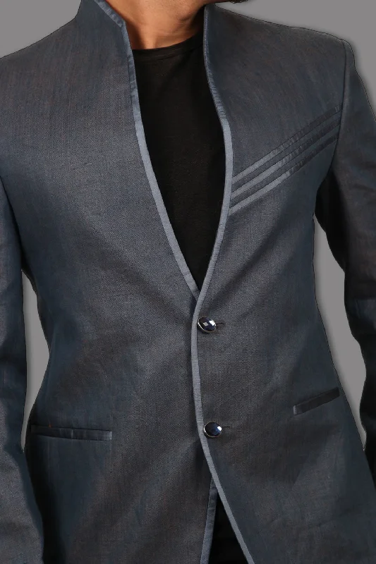Price Smash Royal Blue Linen Blazer for Men