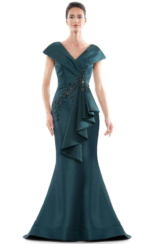 Midnight Madness Marsoni by Colors - MV1086 Embellished V Neck Trumpet Dress