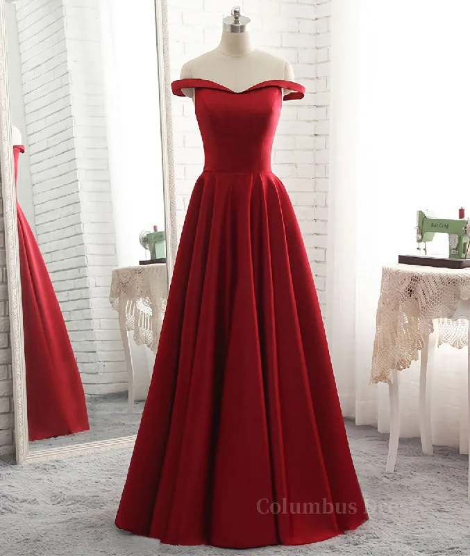 Buy More, Save More Simple burgundy off shoulder long Corset Prom dress, burgundy evening dress outfit Buy More, Save More Simple burgundy off shoulder long Corset Prom dress, burgundy evening dress outfit