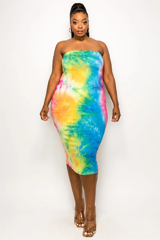 Turquoise/Hot Pink/Bright Yellow Tie Dye