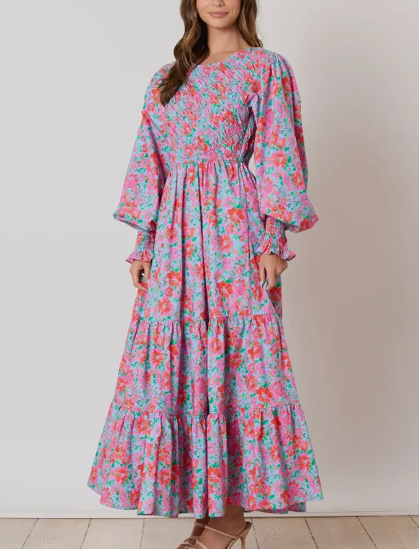 Epic Deals Floral smocked maxi dress