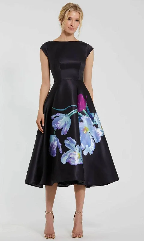 Discount Deals Ieena Duggal 20995 - Printed Skirt Cap Sleeve Evening Dress