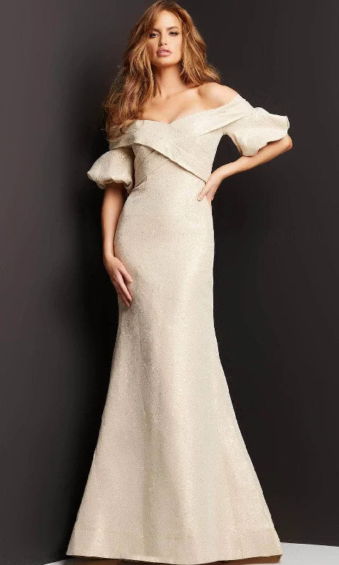 Friends and Family Sale Jovani 06831 - Off Shoulder Mother of the Bride Gown