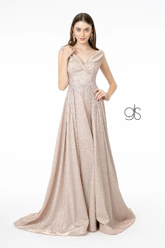 Don't Wait Long Cap Sleeve Metallic Dress by Elizabeth K GL1817