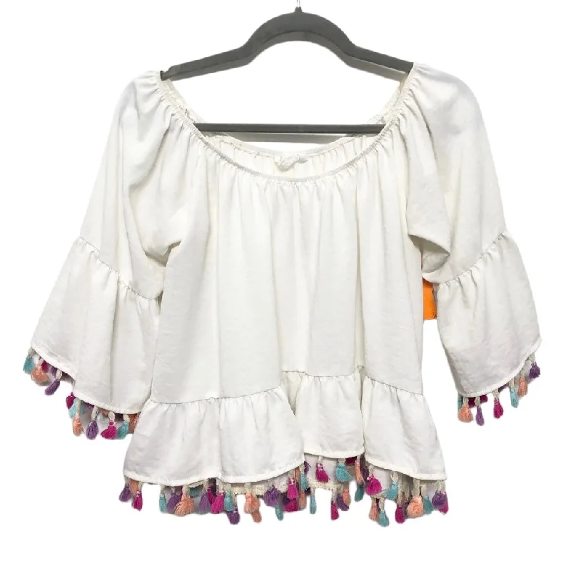 Top 3/4 Sleeve By Peach Love Cream California  Size: S