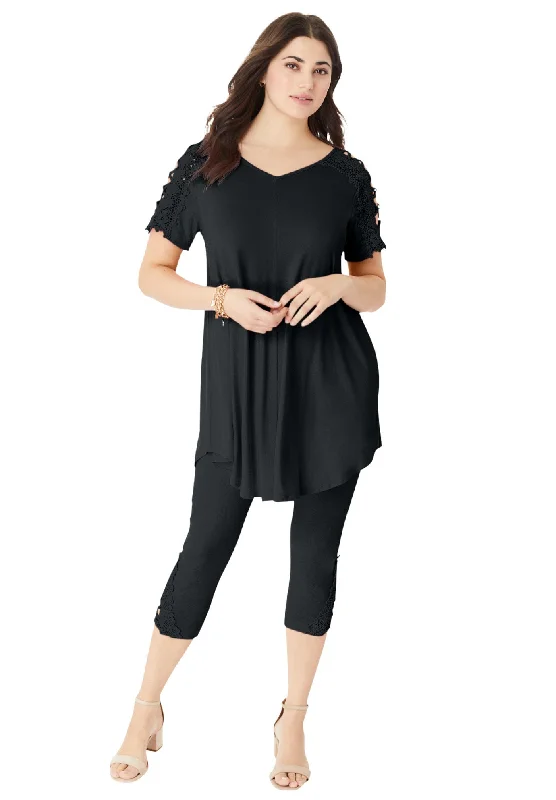 New Arrival Lace-Shoulder Ultra Femme Tunic