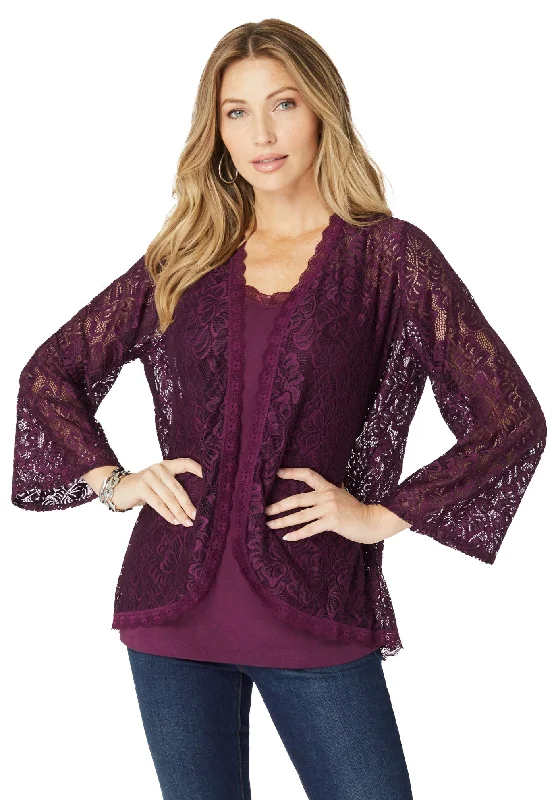 Crazy Savings Allover Lace Cardigan