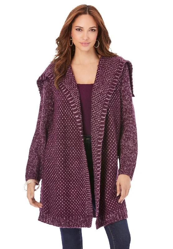 Huge Discounts Marled Open Cardigan
