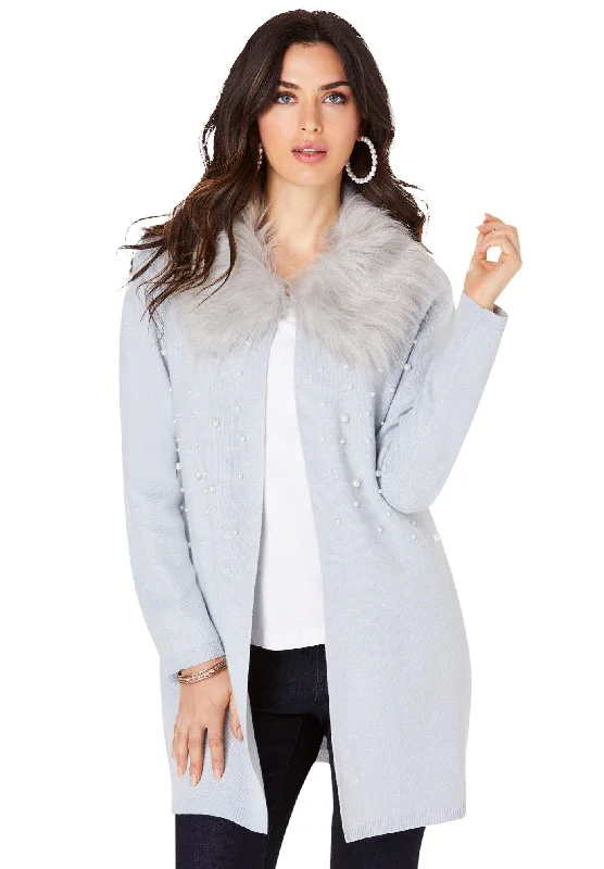 Price Smash Faux-Fur Cardigan