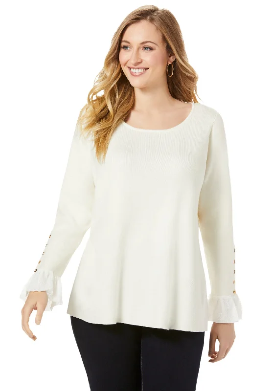 Limited Availability Lace Cuff Pullover