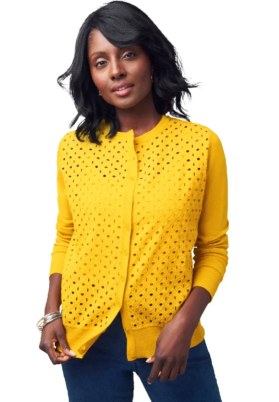 Crazy Deals Fine Gauge Eyelet Cardigan