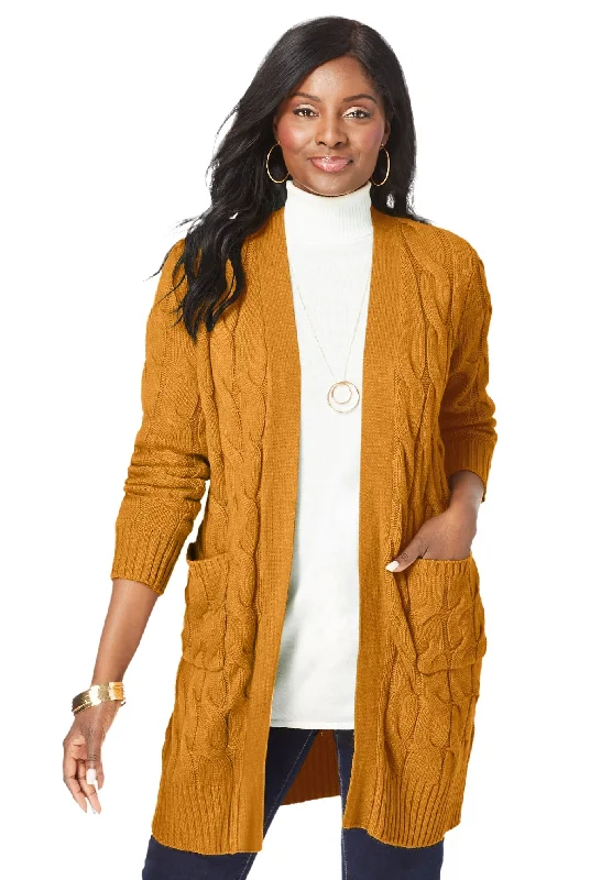 Incredible Offers Cable Duster Sweater