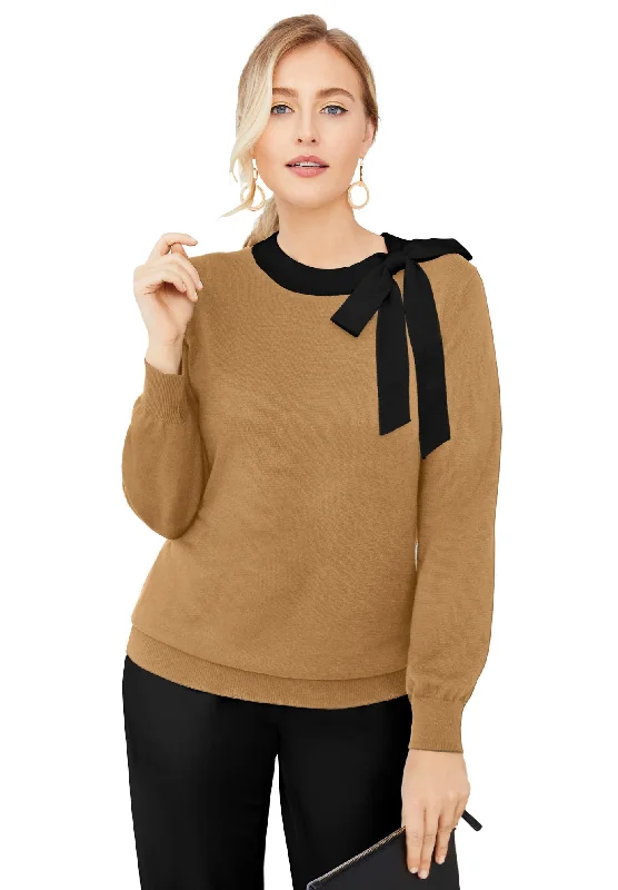 Weekend Deal Tie-Neck Sweater