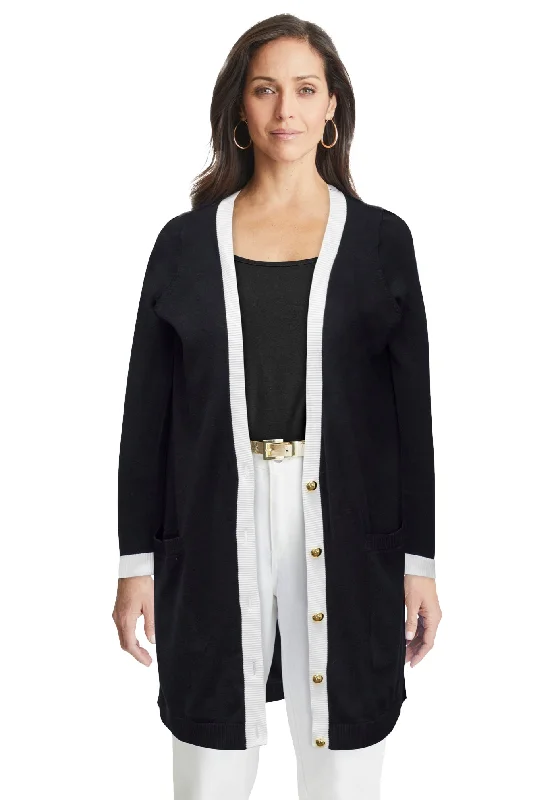 Bargain Prices Tipped Button Front Cardigan