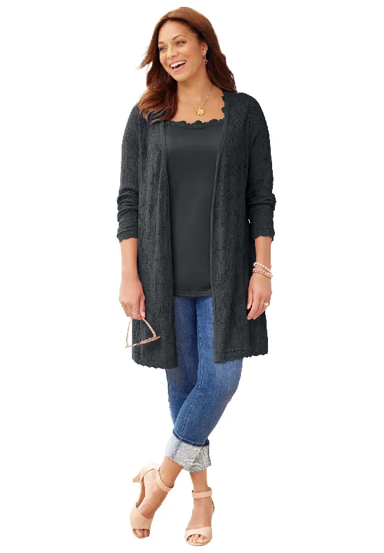 Don't Wait Pointelle Cardigan