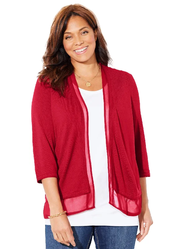 Hot Deal Mixed Media Cardigan