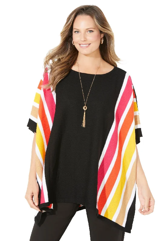 Doorbuster Deal Liz&Me® Rib Striped Poncho