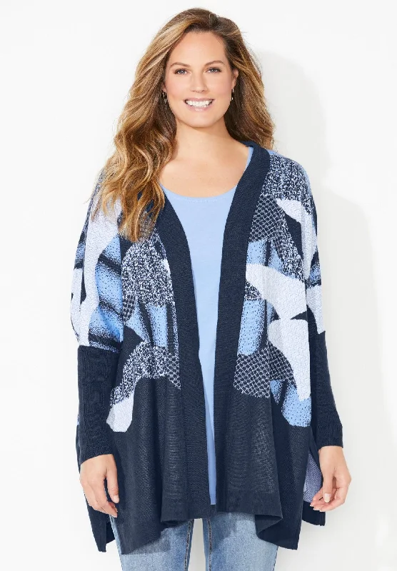 Massive Deals Allover Jacquard Cardigan