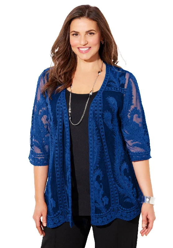 Limited Time Offer Mesh Crochet Cardigan