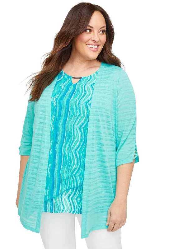 Price Rollback Shadow Stripe Cardigan