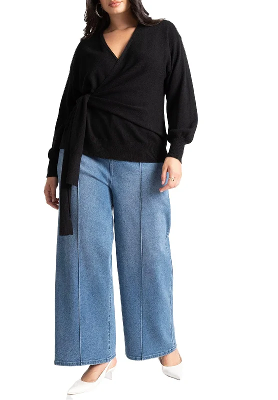 Limited Time Discount Surplice Wrap Sweater