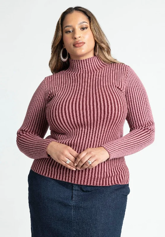 Exclusive Savings Two Toned Ribbed Sweater