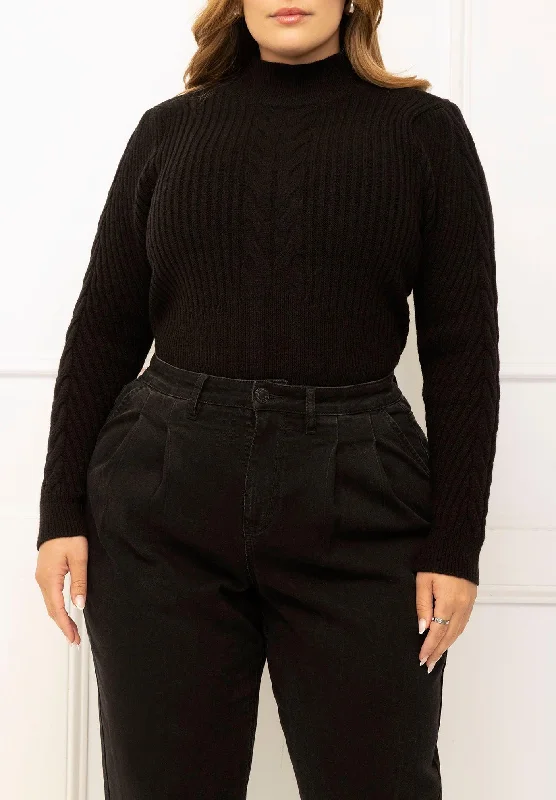Deal Dash ELOQUII Elements Bustier Detail Knit Sweater