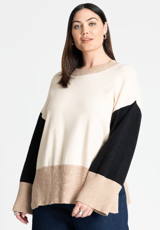 Big Discounts Colorblocked Relaxed Sweater