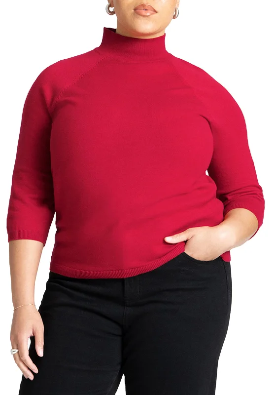 Big Savings Three Quarter Sleeve Turtleneck Sweater